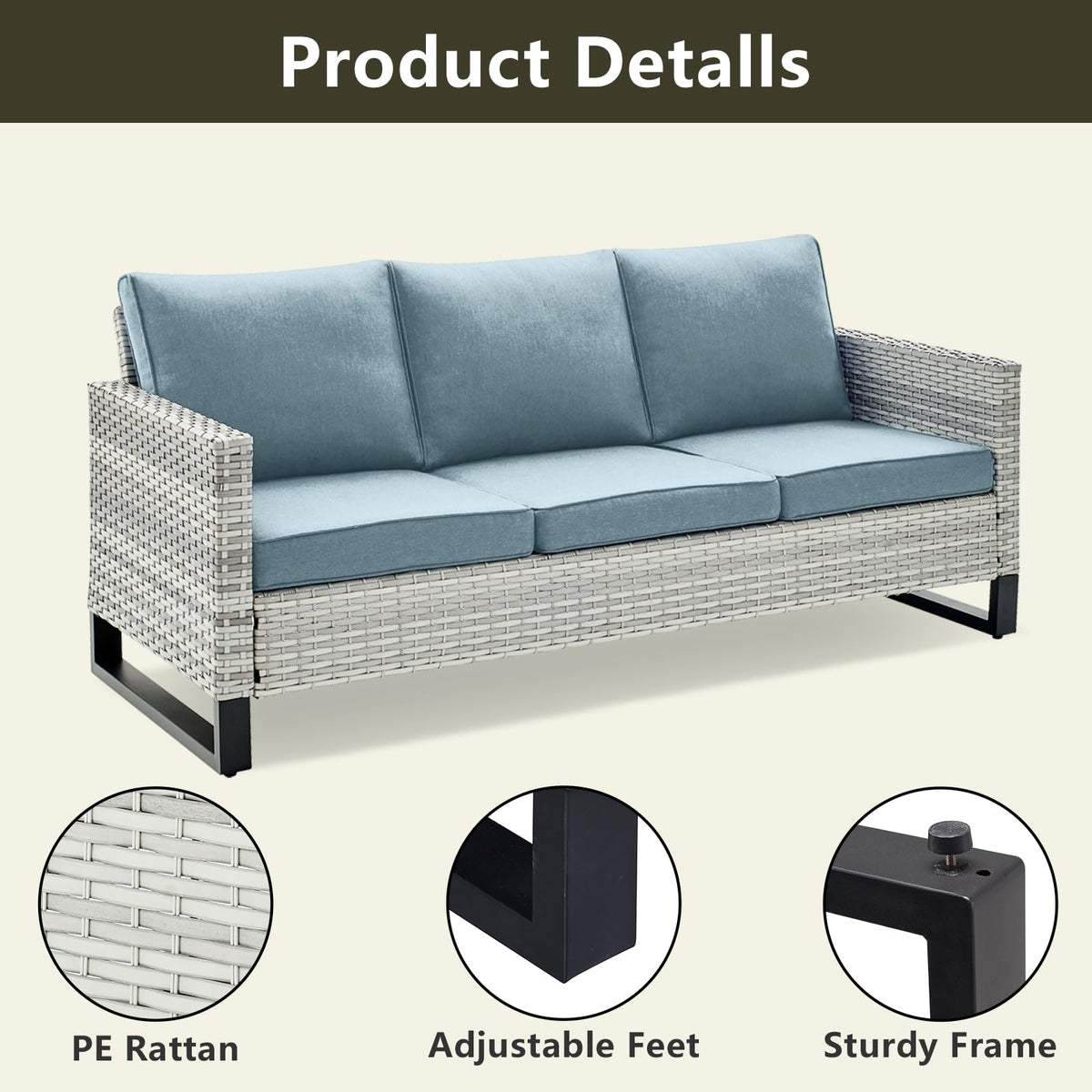 Wicker Patio Furniture Set of 5 H11102
