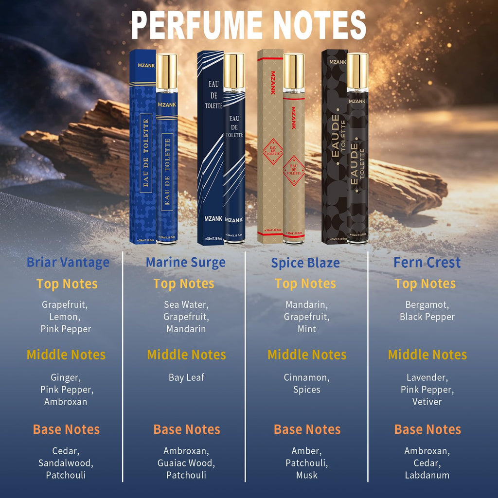 4 Pack Travel Size Eau de Toilette Cologne A907