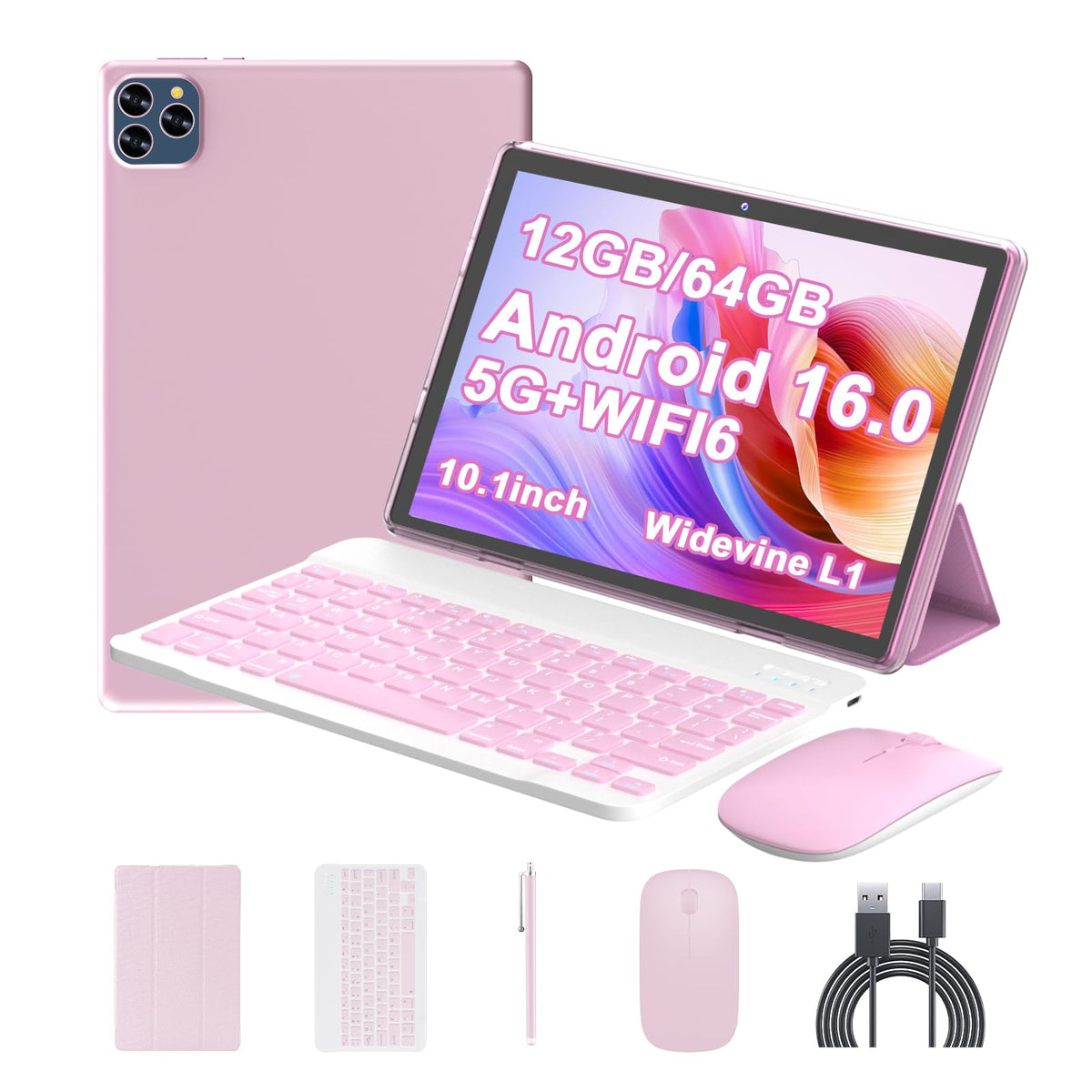 Android 16 Tablet 10 Inch 12 GB RAM 64GB ROM 2 in 1 Tablet PC N9202