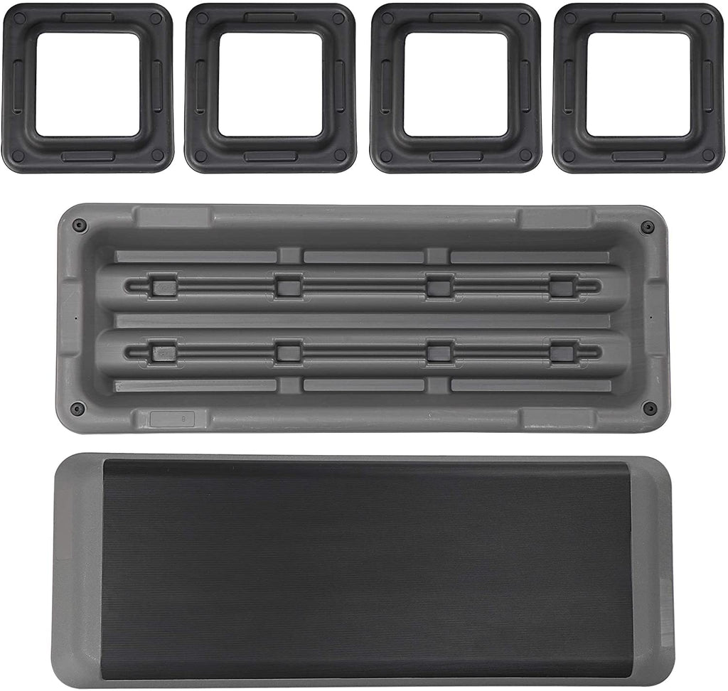 43" Adjustable Aerobic Exercise Step Platform with 4 Removable Risers S856041