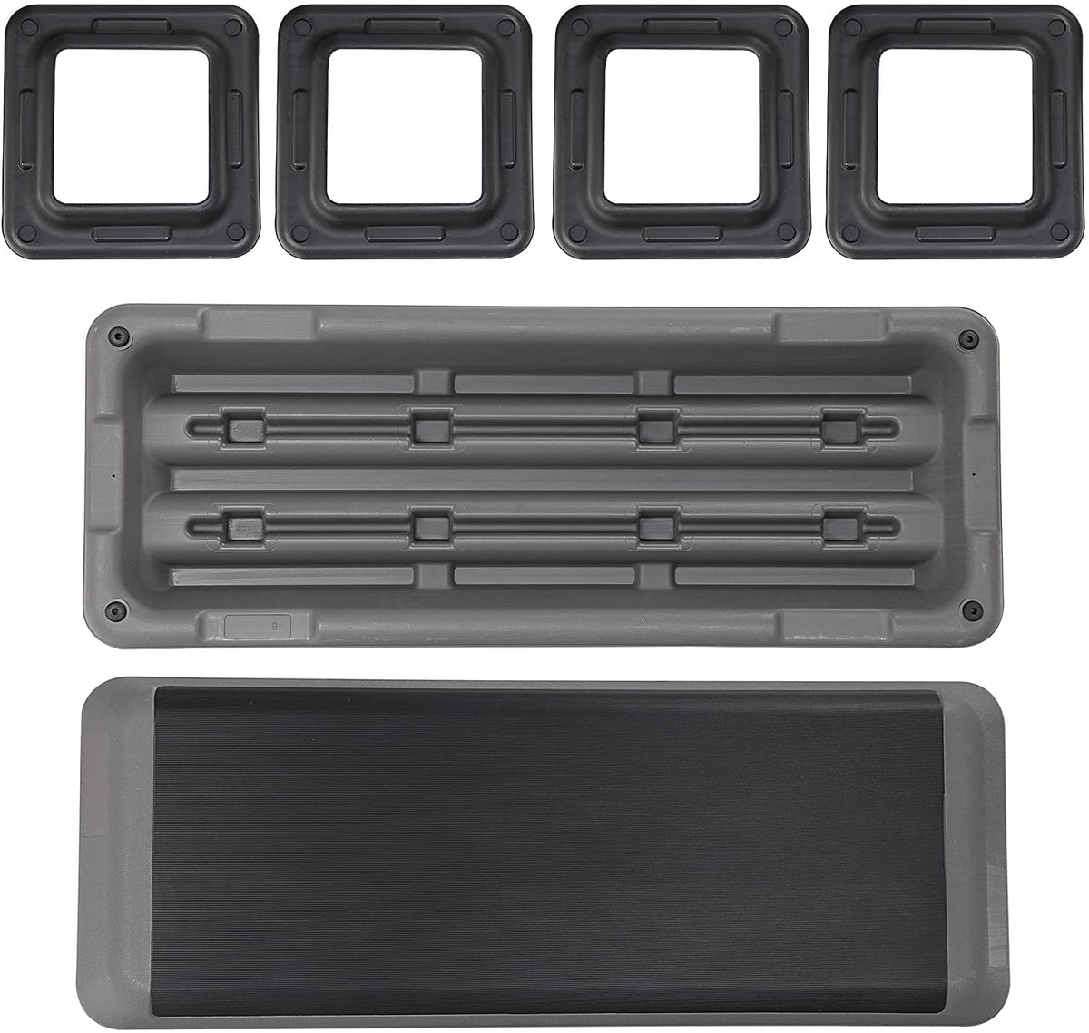 43" Adjustable Aerobic Exercise Step Platform with 4 Removable Risers S856041