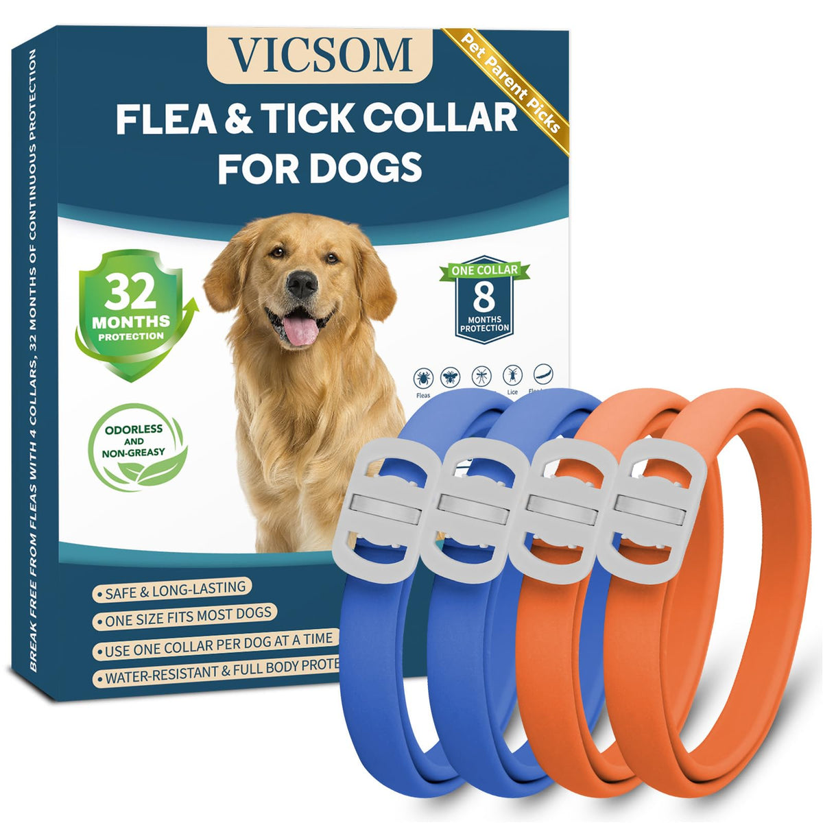 Flea Collar for Dogs 4 Pack S75848