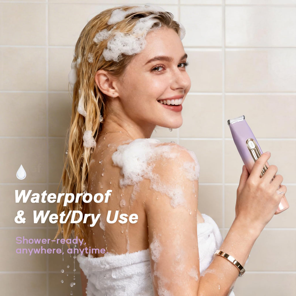 Light Purple Waterproof Dual-Head Bikini Trimmer B98043