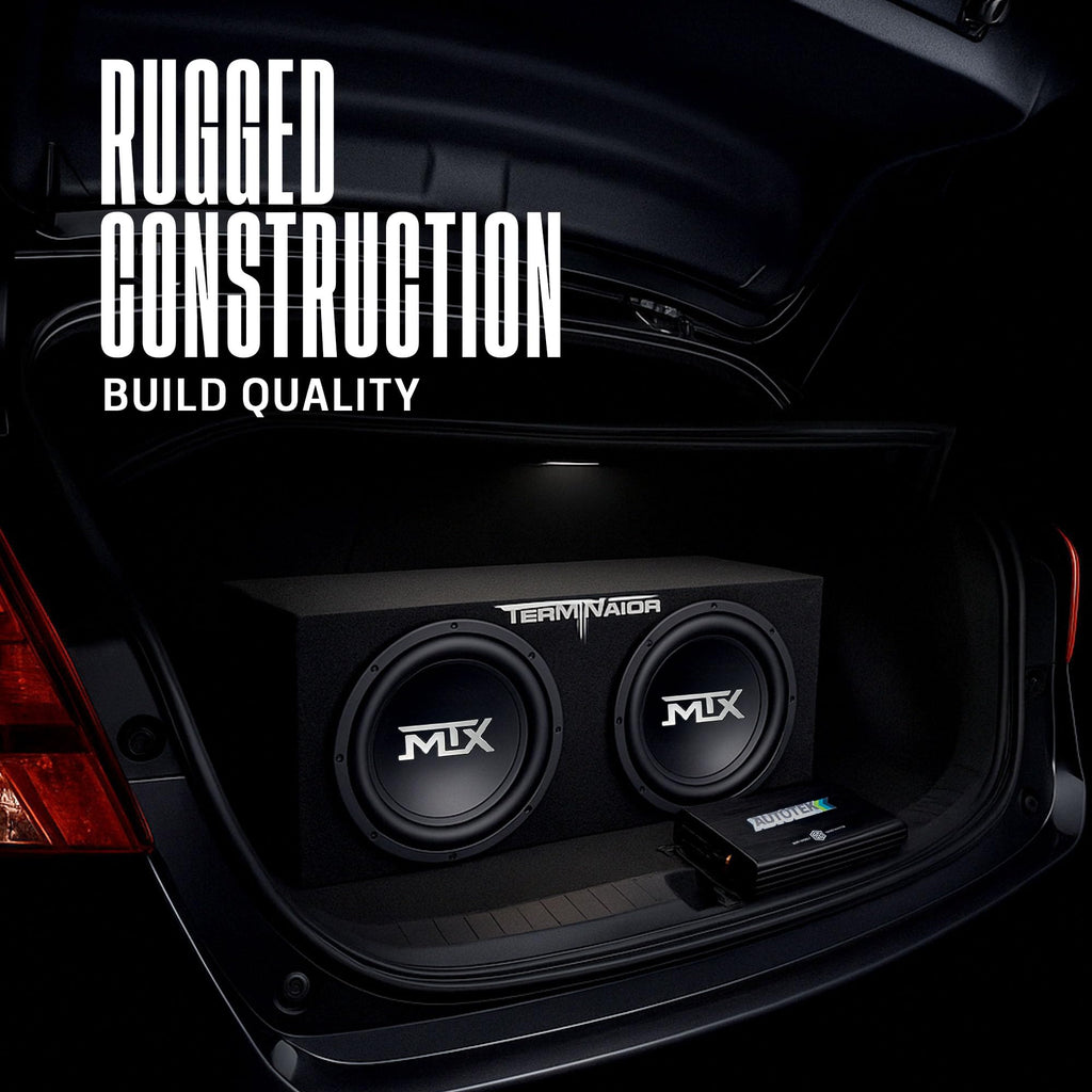 12" Subwoofer Box, Mono Amp & 4 Gauge Wiring Kit K1679