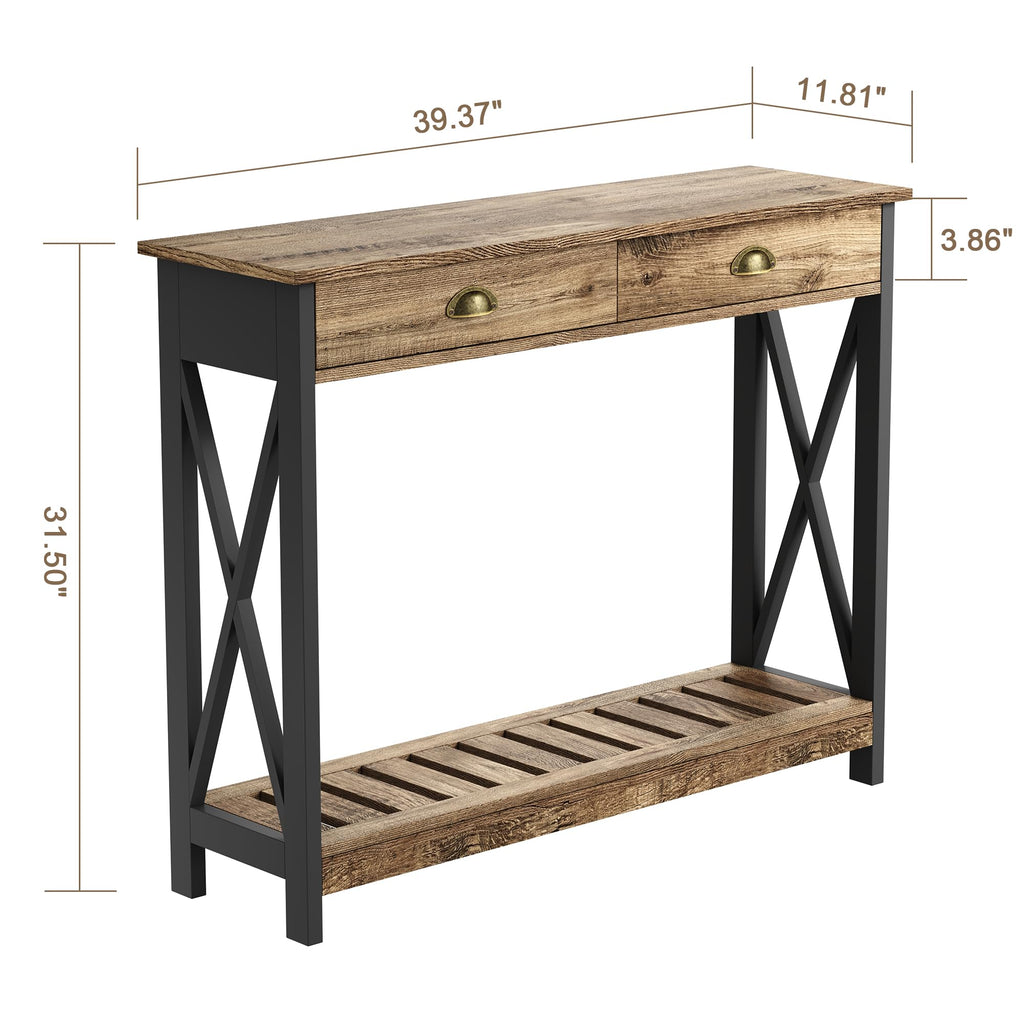 Farmhouse Console Table with Drawer S793