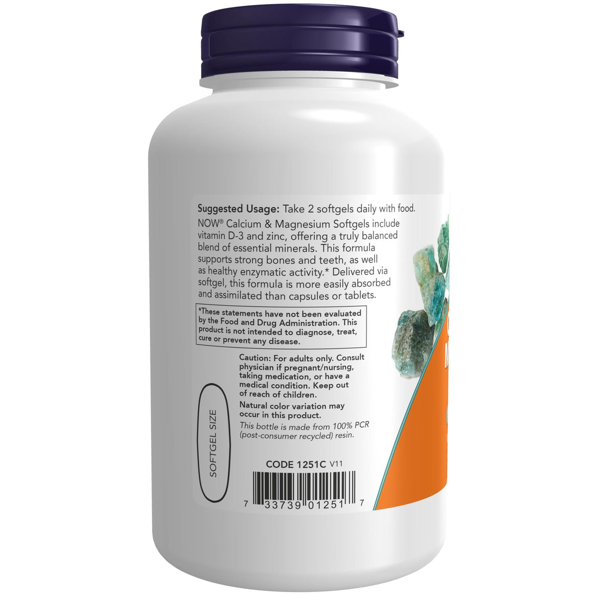 Calcium & Magnesium with D-3 & Zinc 120 Softgels U7649