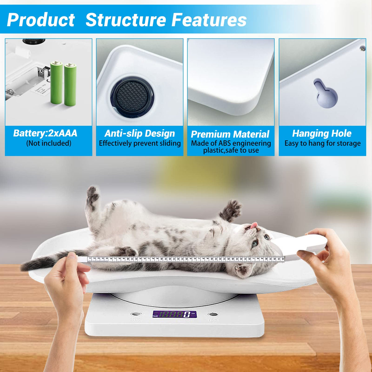 Digital Pet Scale with Tape Measure T203133