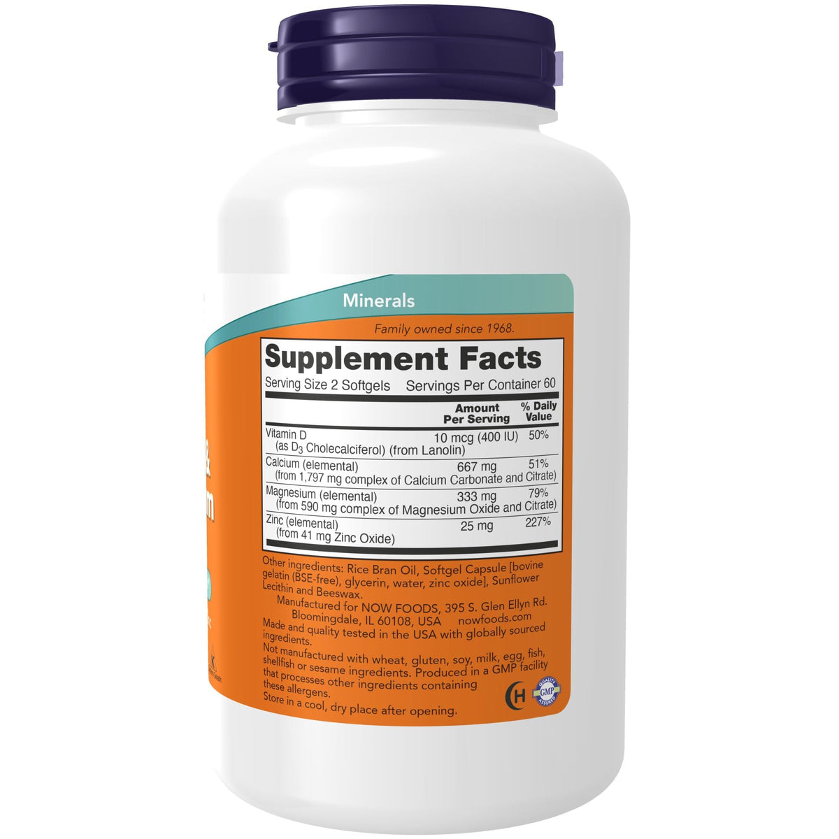 Calcium & Magnesium with D-3 & Zinc 120 Softgels U7649