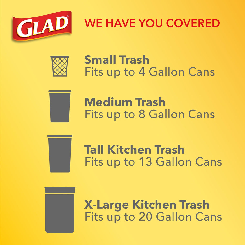 4 Gal 26 Count Trash Bags Pack of 6 D70389