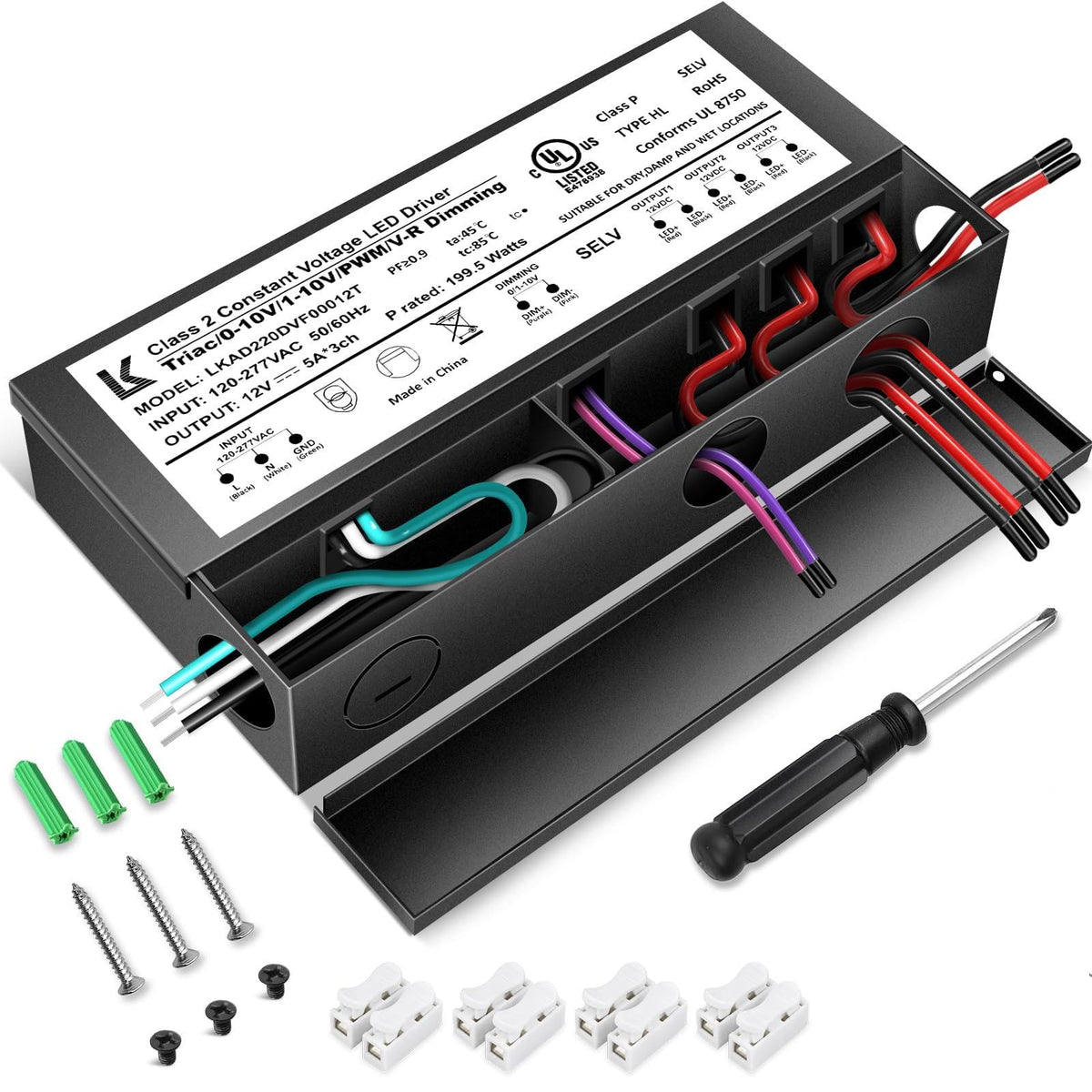200W Dimmable IP67 Waterproof LED Driver N6409