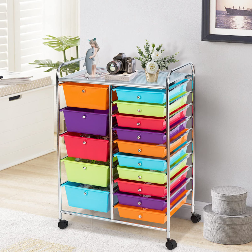15 Drawer Rolling Storage Cart M206
