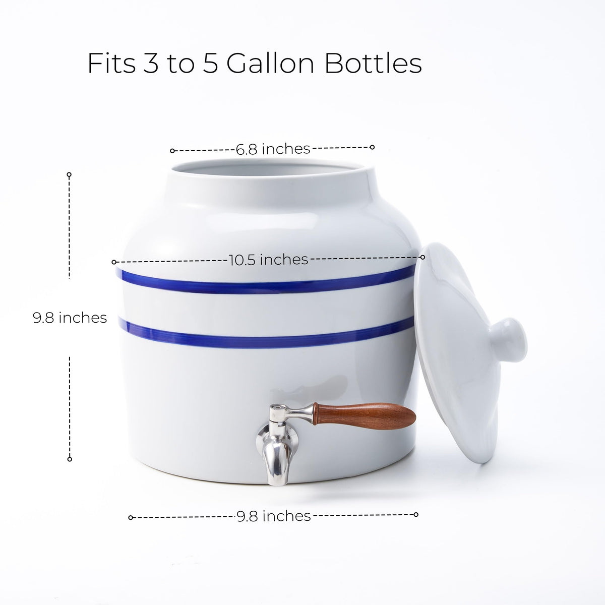 Ceramic Water Dispenser for 3-5 Gallon Bottles H654751