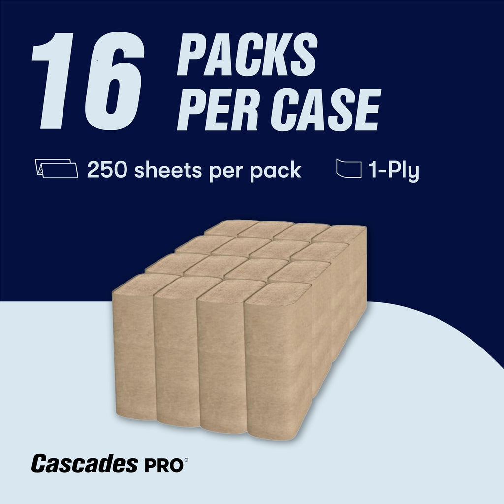 Multifold Paper Towels 250 Sheets 16 Packs Natural Brown F5922