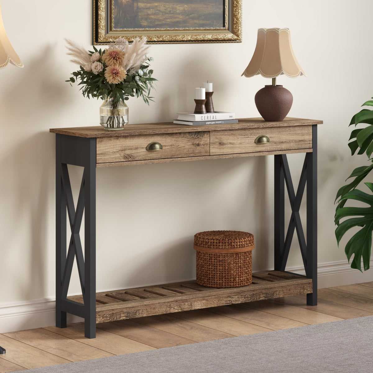 Farmhouse Console Table with Drawer S793