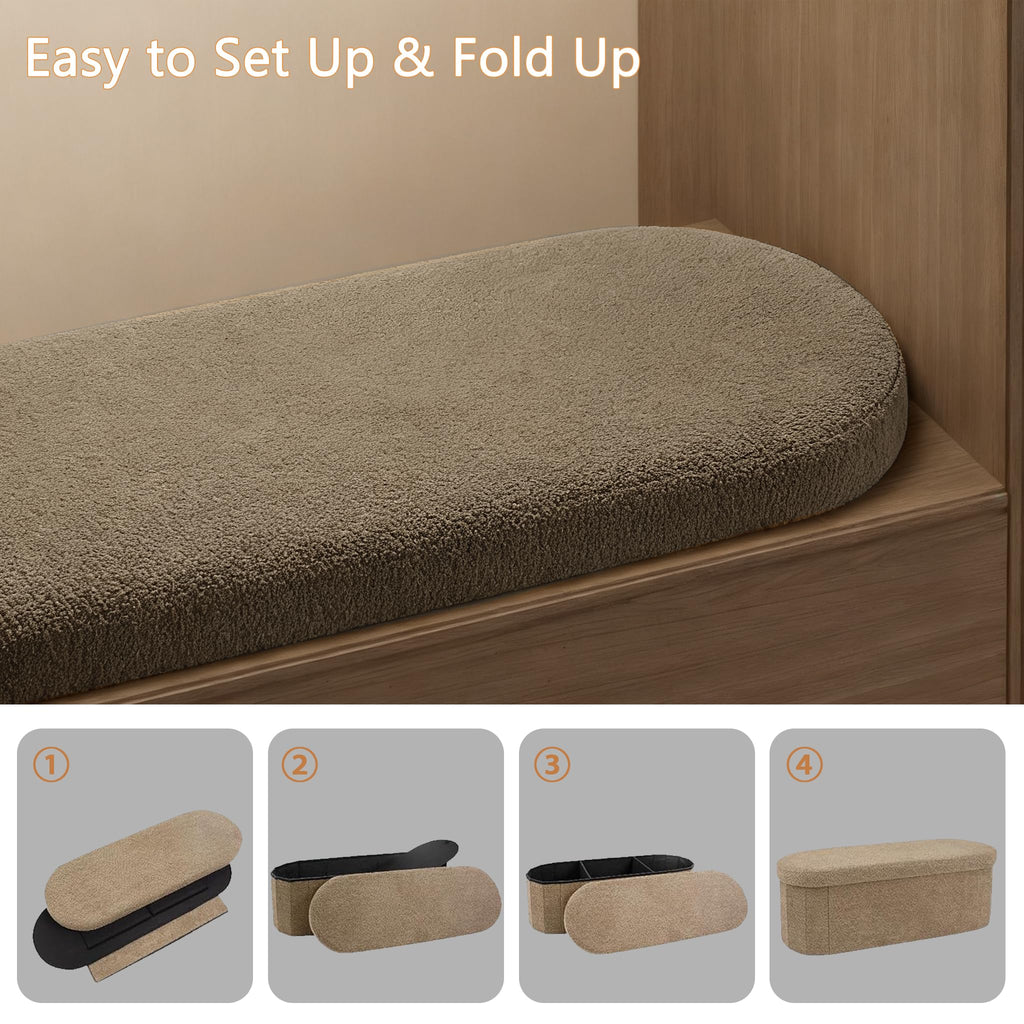 Oval Storage Ottoman B266