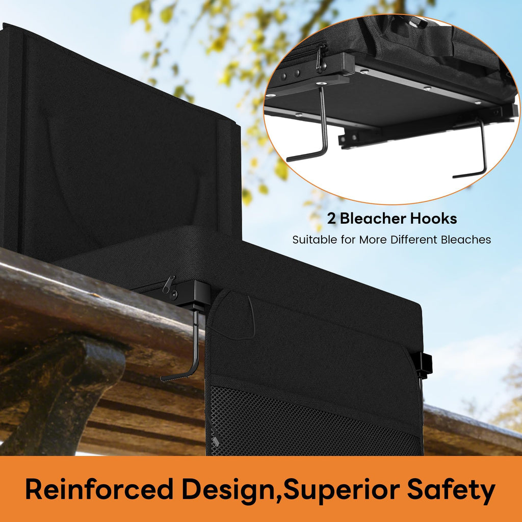 Black Heated Folding Stadium Seat Z35437