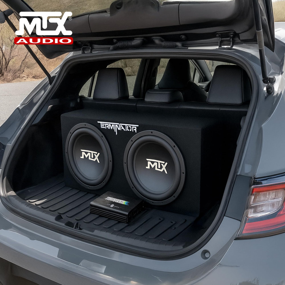 12" Subwoofer Box, Mono Amp & 4 Gauge Wiring Kit K1679
