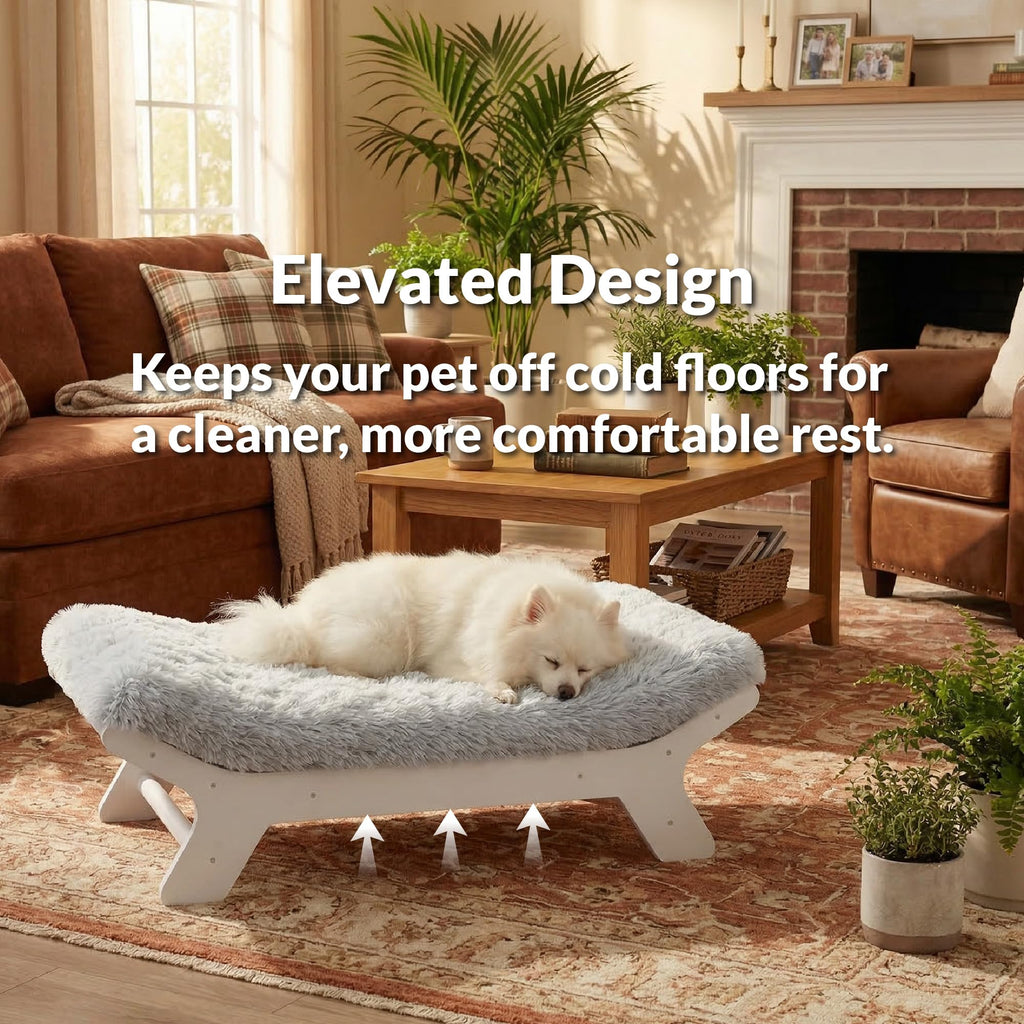 Wood Dog Bed Frame with Foam Mattress F5530