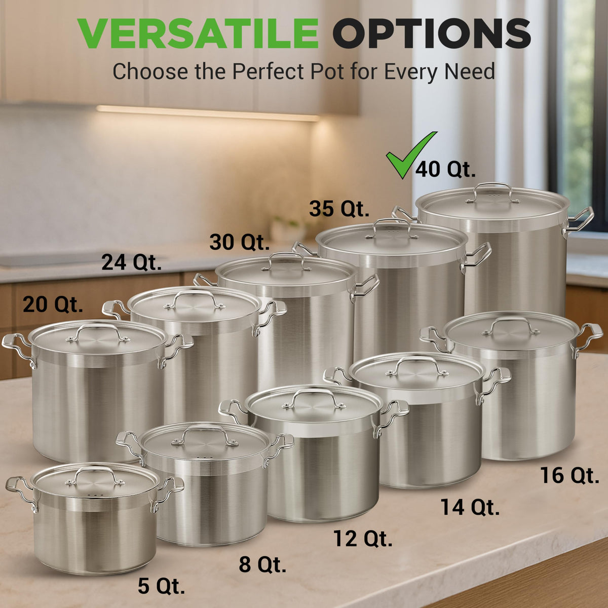 40 Quart Stainless Steel Stockpot X1732