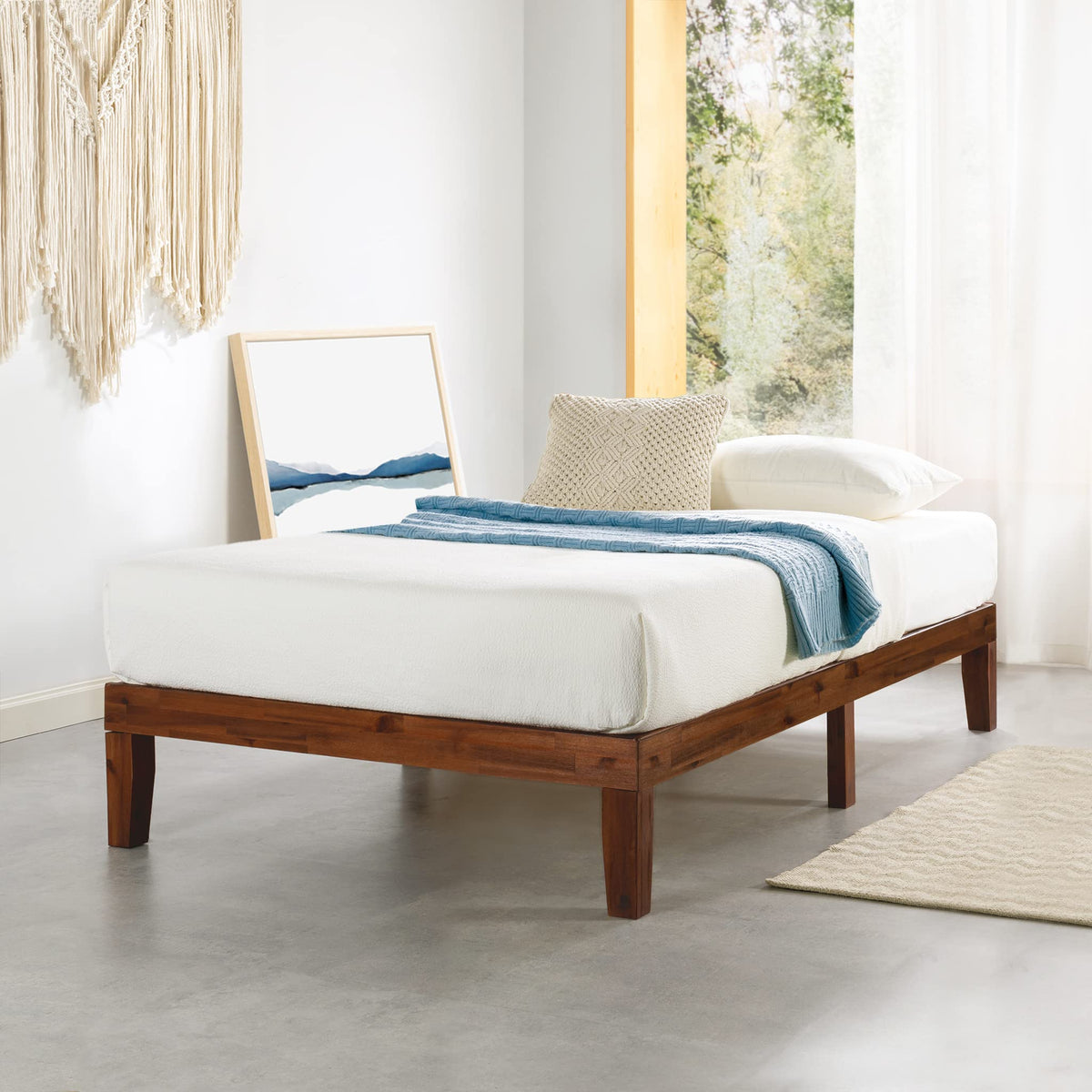 12-Inch Solid Wood Platform Bed, Twin, Espresso P977520