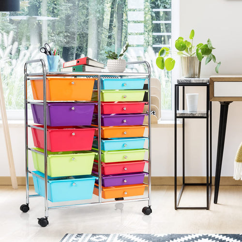 15 Drawer Rolling Storage Cart M206