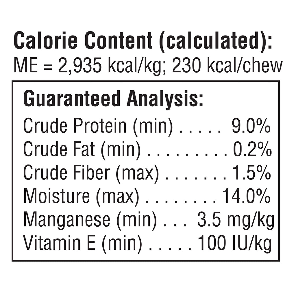 Medium Rawhide-Free Dog Treat with Peanut Butter, 4 Count E849850