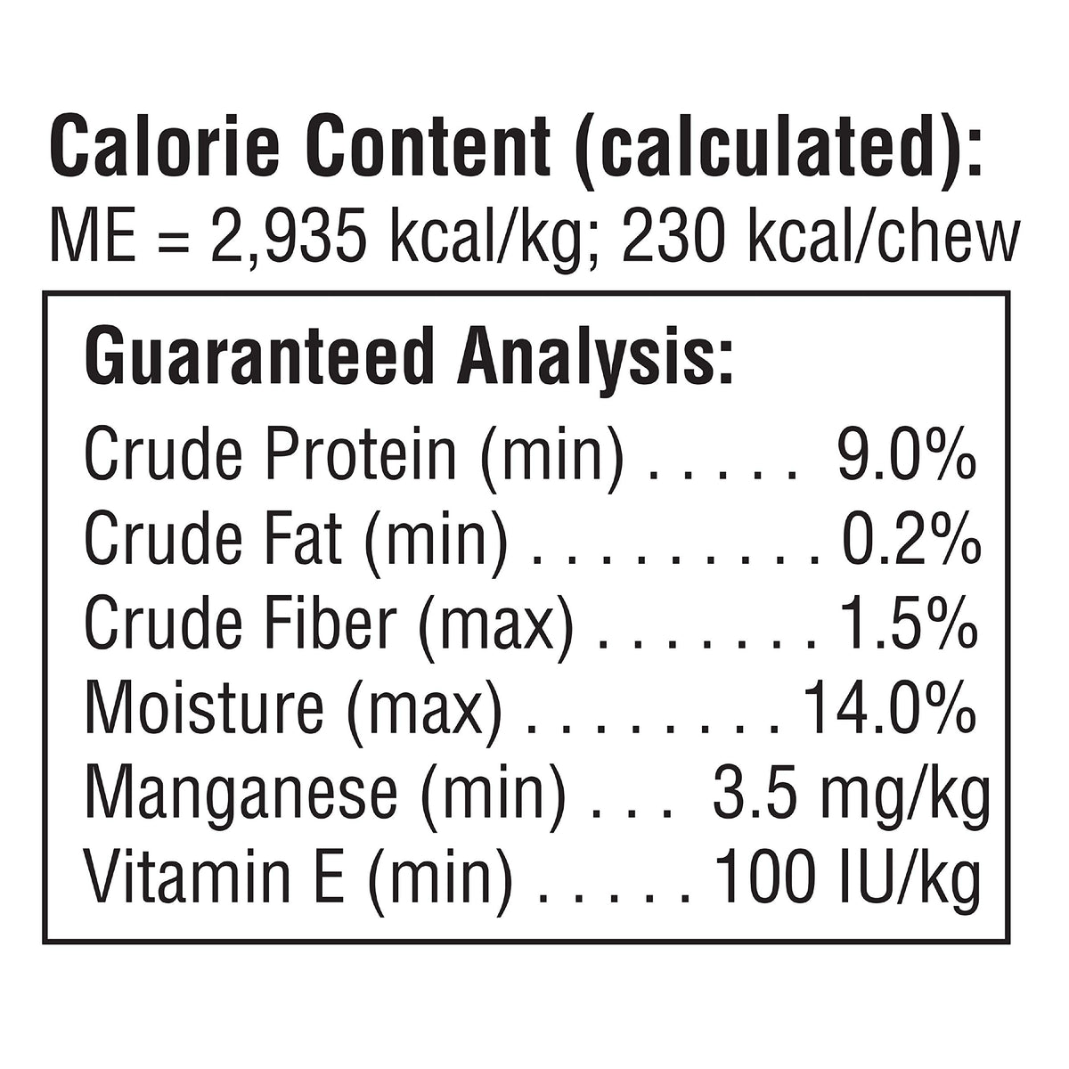 Medium Rawhide-Free Dog Treat with Peanut Butter, 4 Count E849850