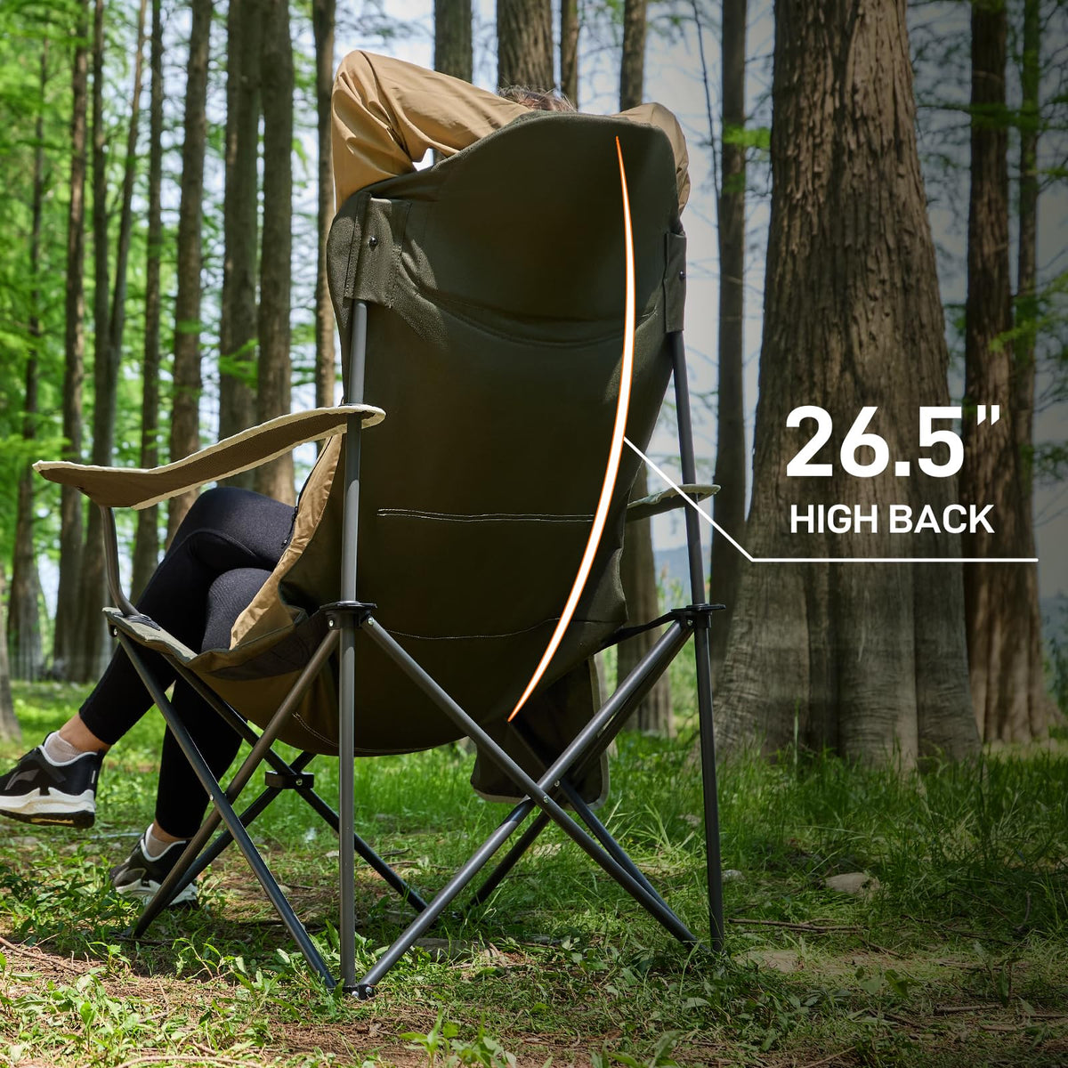 Folding Camping Chairs 2 Pack Green D850