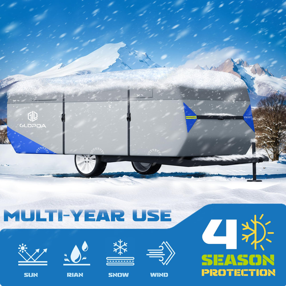 14' - 16' Waterproof Anti-Tear Pop Up Camper Cover Y7105