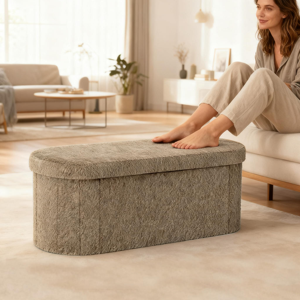 Oval Storage Ottoman B266