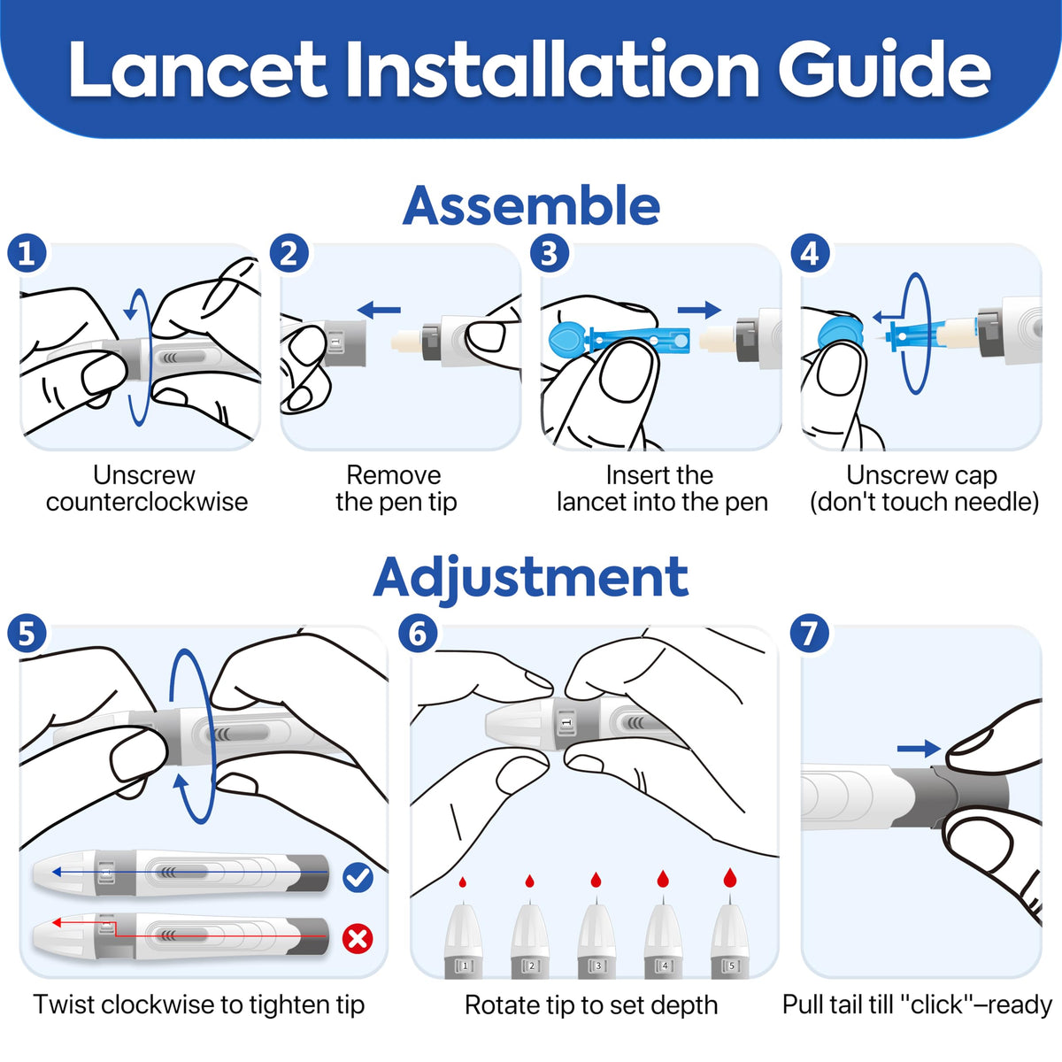 Glucose Monitor Kit, 100 Strips & Lancets U190396