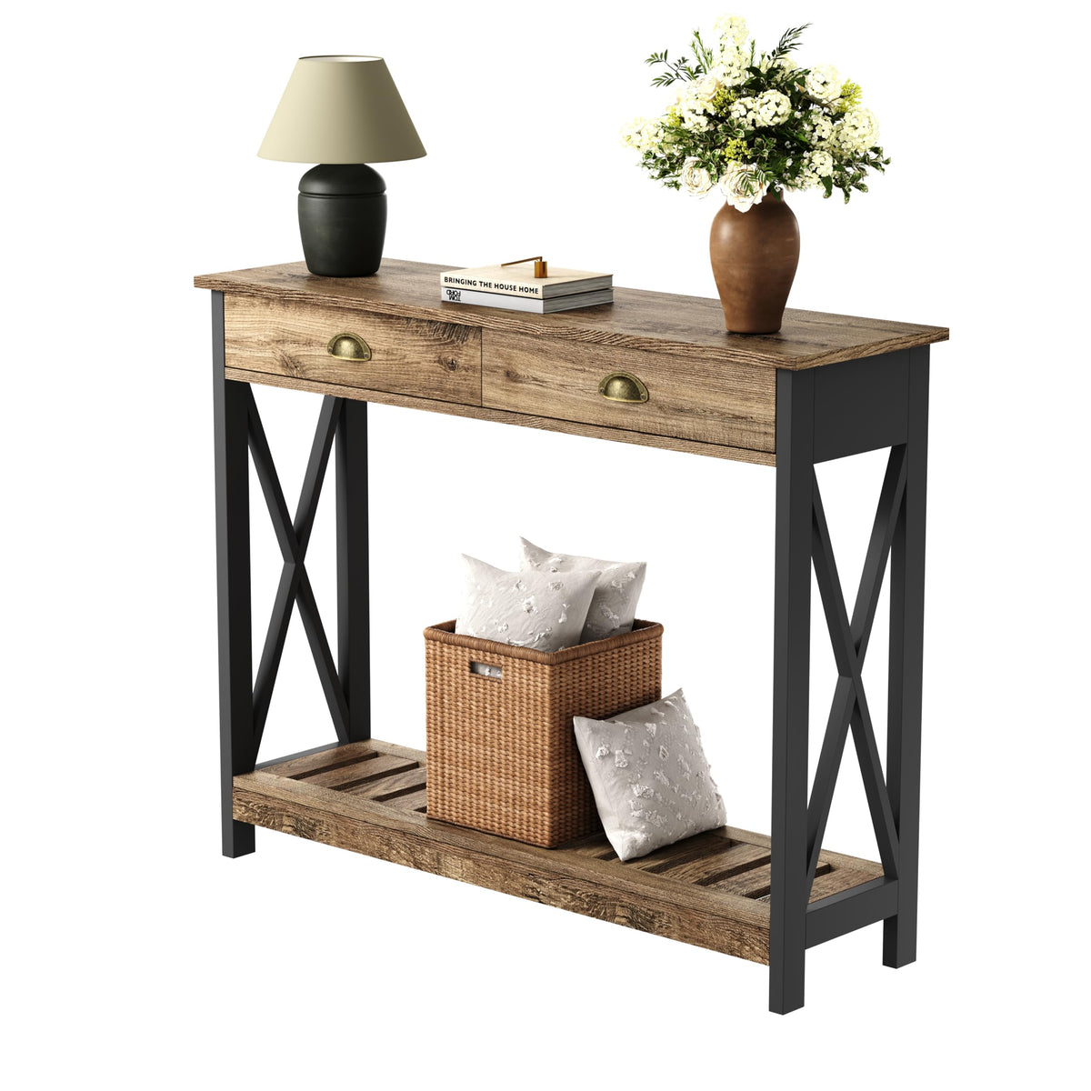 Farmhouse Console Table with Drawer S793