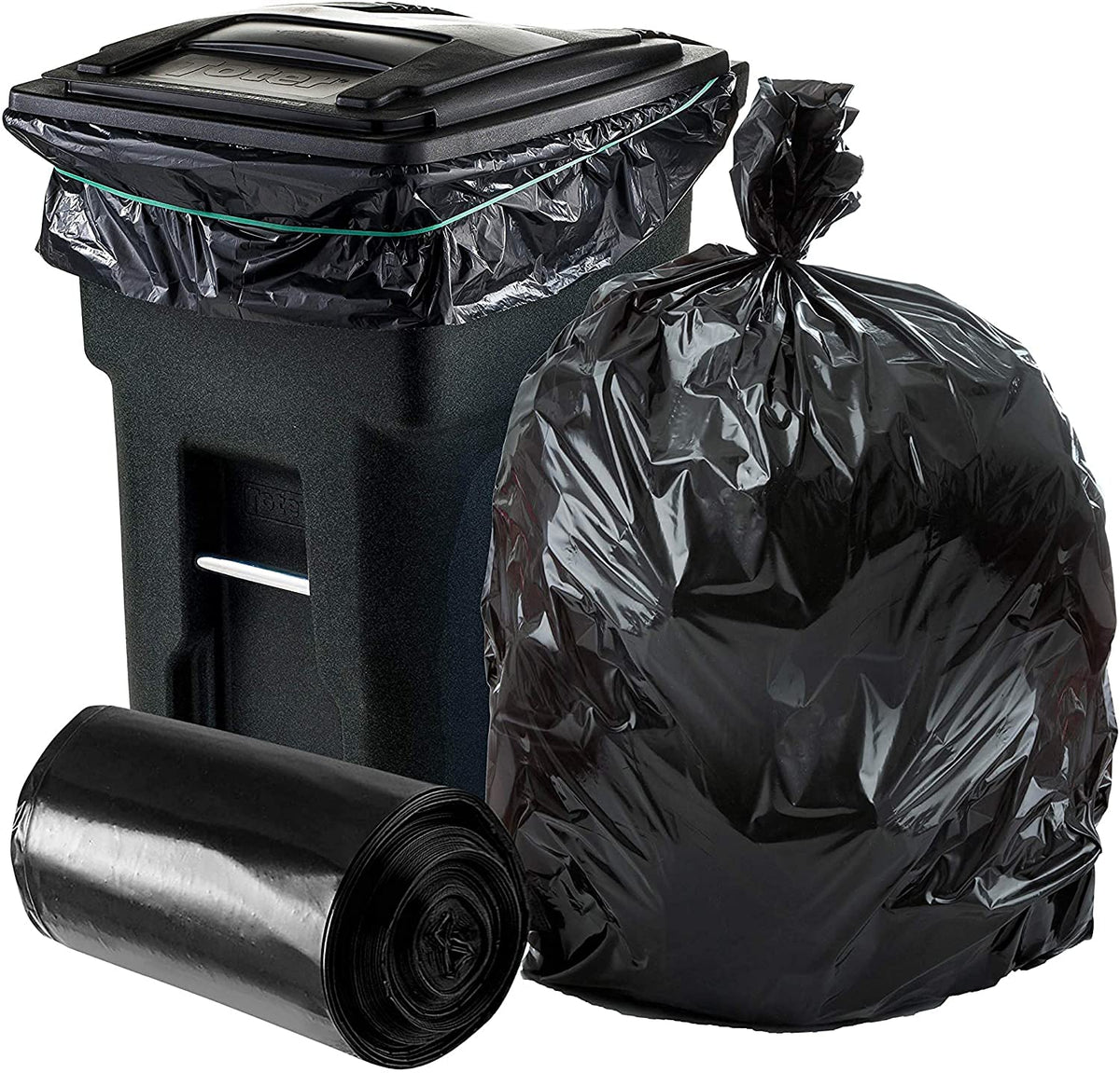32 Gallon Heavy Duty Black Trash Bags 50 Count W489