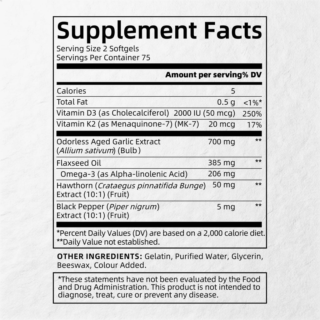 Aged Black Garlic Extract 700mg Supplements Y24113