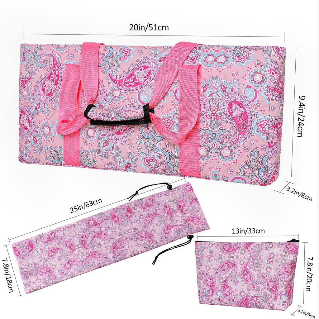 American Mahjong Game Set, 166 Pink Tiles, 4 All-in-One Color Rack/Pushers & Drawstring Bag B511949