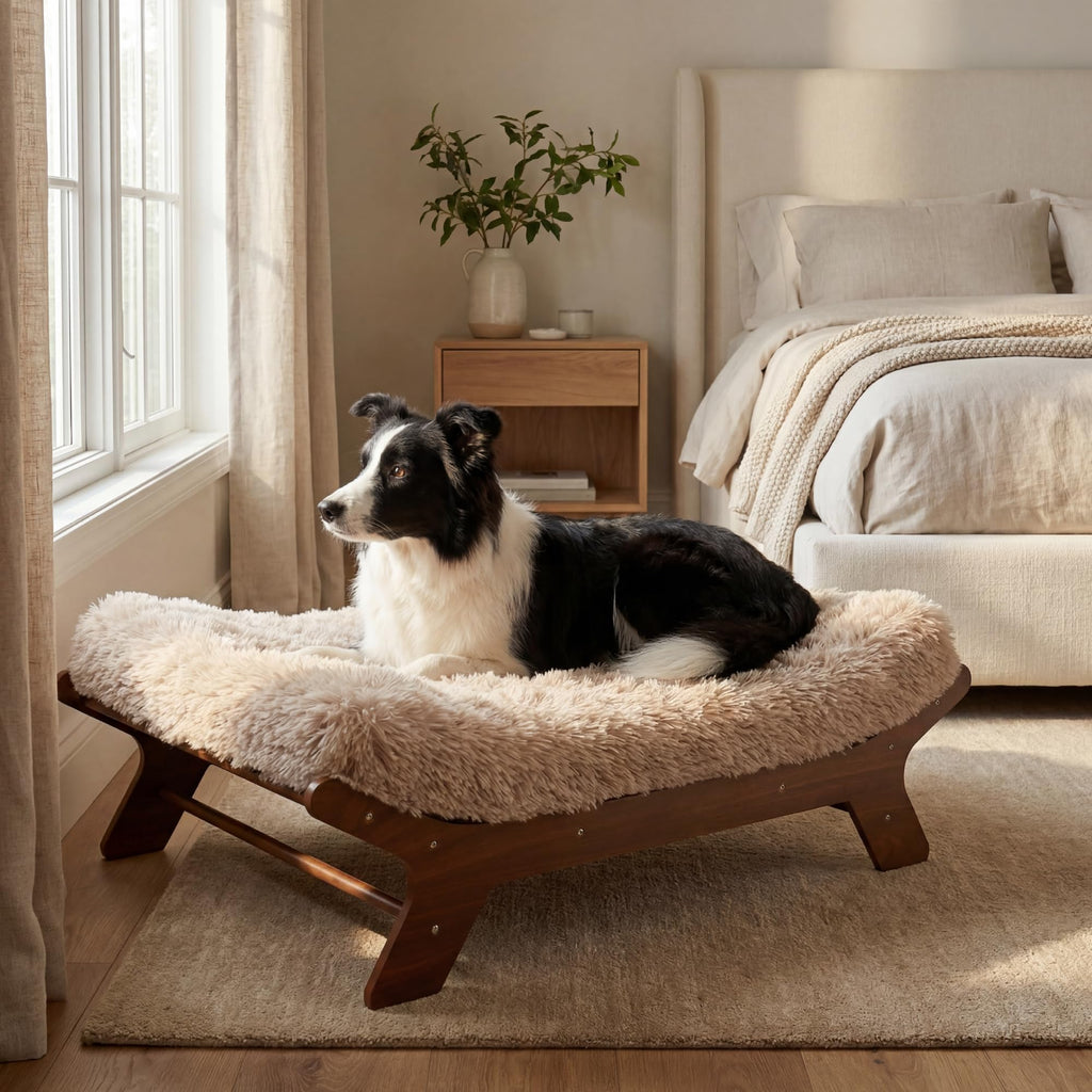 Wood Dog Bed Frame with Foam Mattress F5530