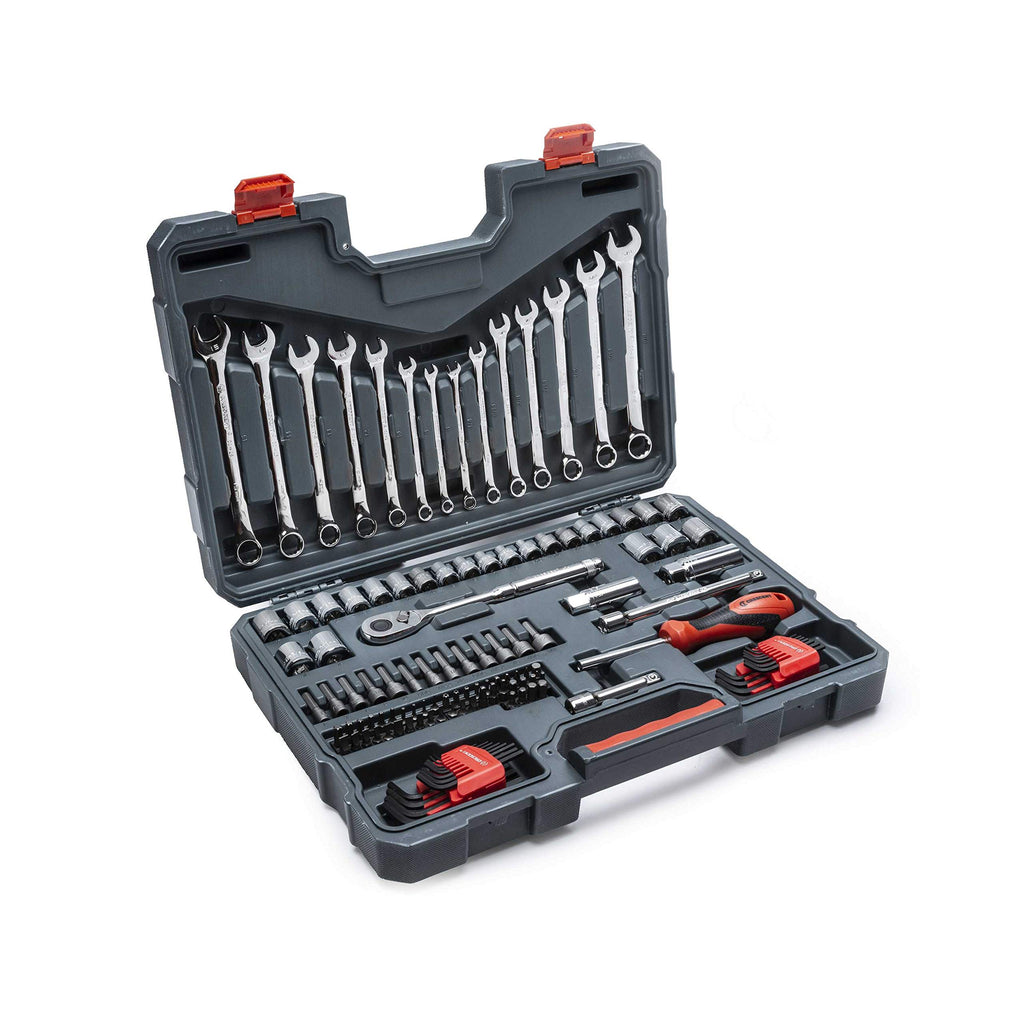 128 Piece 3/8" Drive 12 Point SAE/Metric Mechanics Tool Set O1105