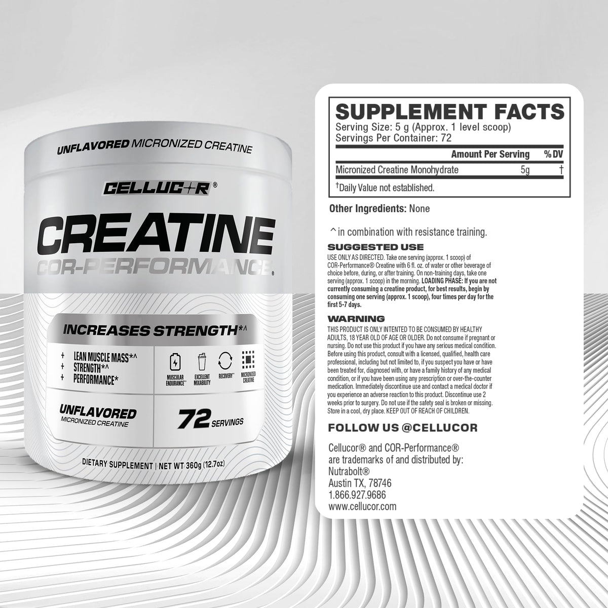 Creatine Monohydrate 72 Servings E11365