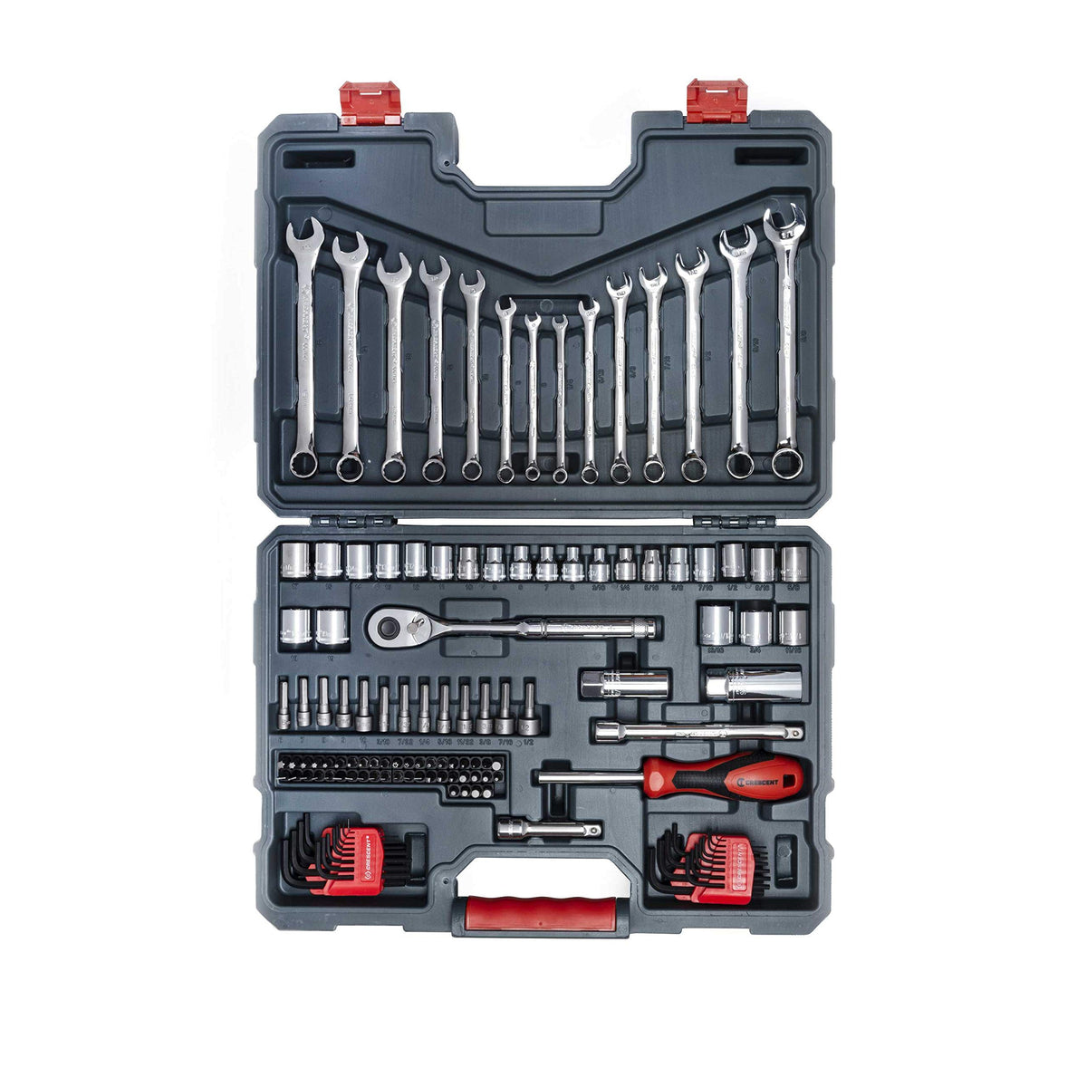 128 Piece 3/8" Drive 12 Point SAE/Metric Mechanics Tool Set O1105