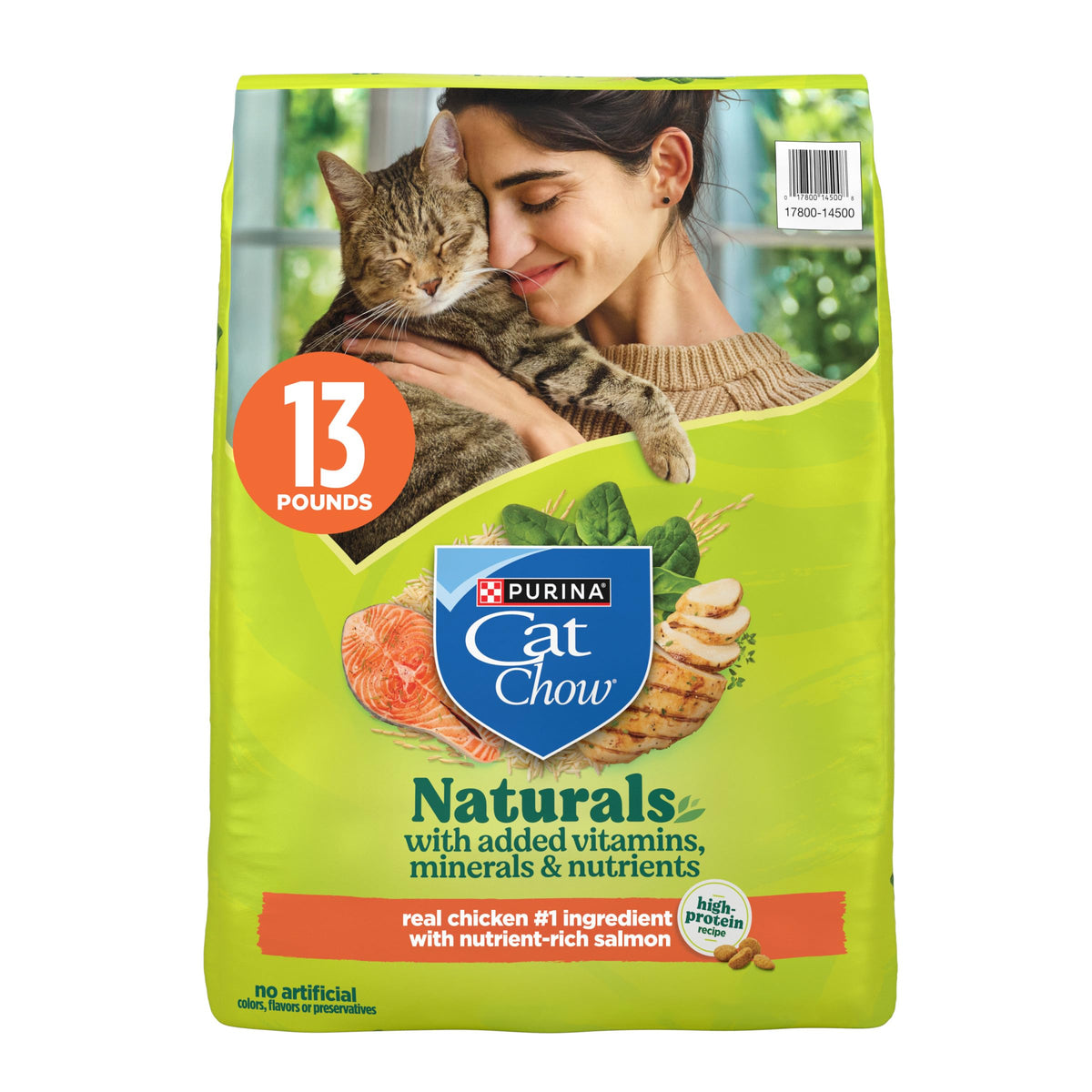 High Protein Dry Cat Food, 13 lb Bags R911