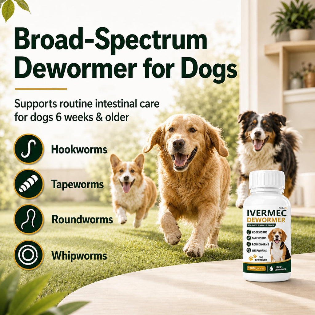 Broad Spectrum Dog Dewormer Liquid 120ml Q802