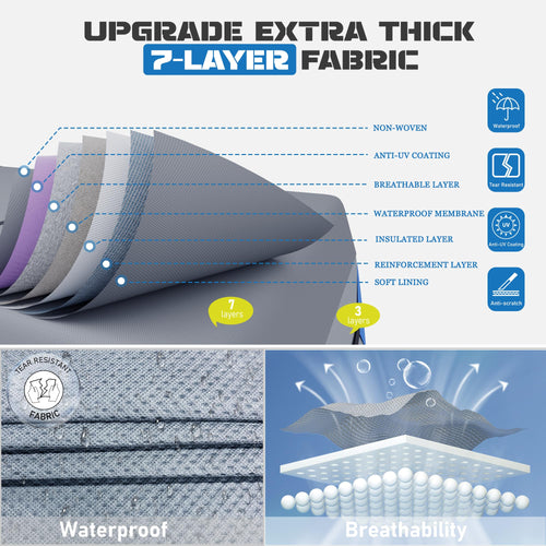 14' - 16' Waterproof Anti-Tear Pop Up Camper Cover Y7105