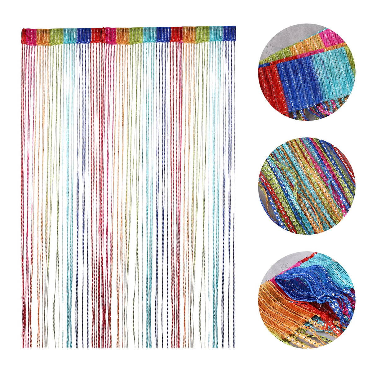 String Curtain Fringe Room Divider J50470